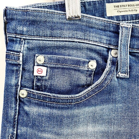 AG Adriano Golschmied | The Stilt Cigarette Roll-Up Jeans | Size 28 Women's - Picture 4 of 15